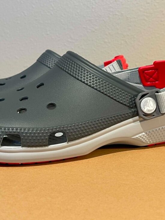 Crocs Turbo Classic Clog - Slate Grey - Adjustable Backstrap Rubber Sole - NWT